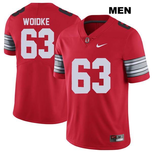 Ohio State Buckeyes Men's Kevin Woidke #63 Red Authentic Nike 2018 Spring Game College NCAA Stitched Football Jersey IM19S01PL